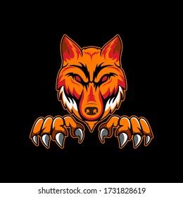 Yellow Fox Mascot Logo Esport Design Stock Vector (Royalty Free) 1731828619 | Shutterstock