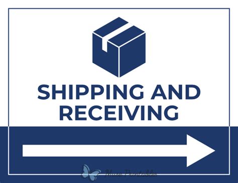 Printable Shipping and Receiving Right Arrow Sign