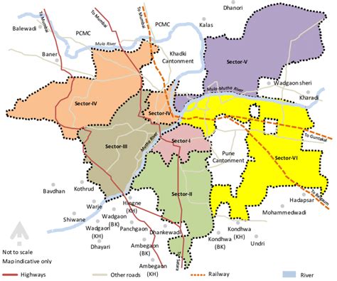 Map showing sectors in Pune city (old limit) Source: Pune Municipal ...