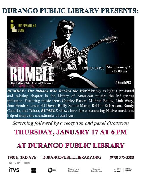 Durango Public Library to screen “Rumble” – The Southern Ute Drum