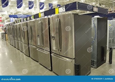 Refrigerators Appliance at Lowes Editorial Stock Image - Image of store, home: 37055539