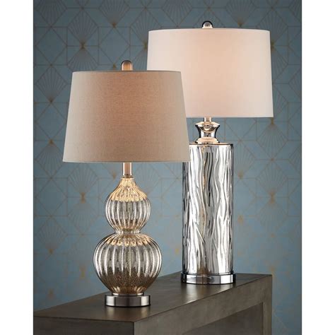 Lili Fluted Mercury Glass Table Lamp - #8H816 | Lamps Plus