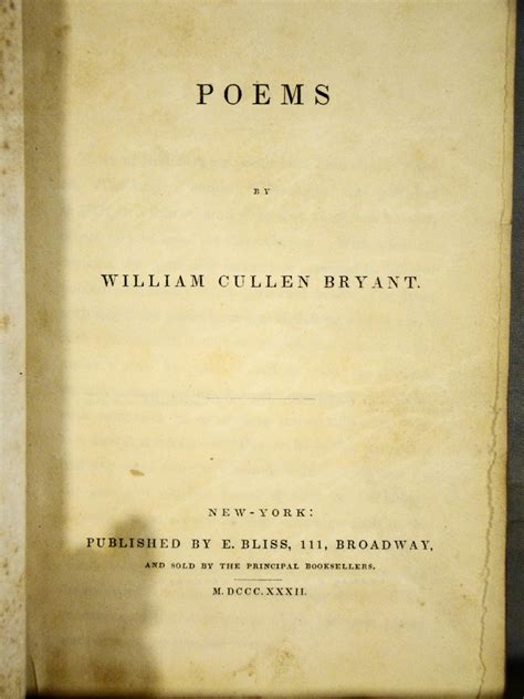 Poems by William Cullen Bryant. First American edition in full calf ...