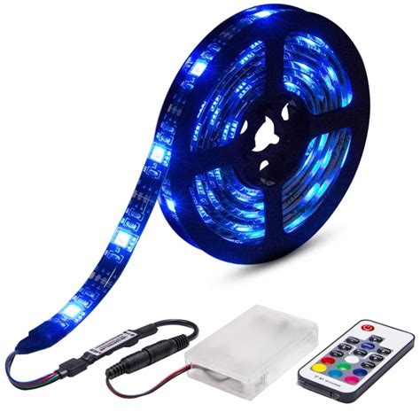 2M/6.6FT Led Strip Lights Battery Powered,abtong RGB Led Strip Rope Lights Waterproof Led Lights ...