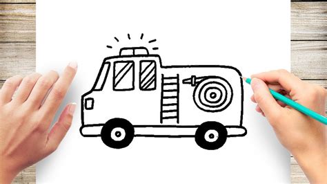 How To Draw Fire Truck Step by Step - YouTube