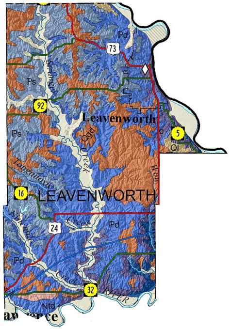 Leavenworth County Kansas Map - Danila Elbertina