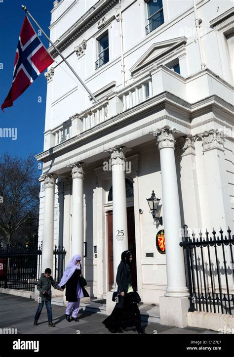 Norwegian Embassy, Belgravia, London Stock Photo - Alamy