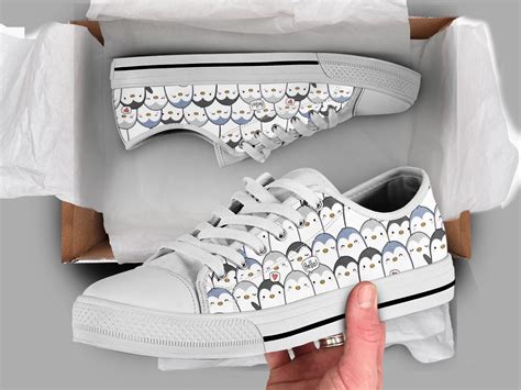 Team Penguin Shoes Penguin Sneakers Cute Shoes Casual - Etsy