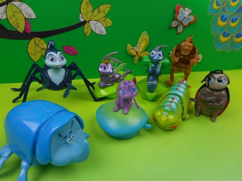 1998 MCDONALDS A BUGS LIFE SET OF 8 HAPPY MEAL KIDS TOYS VIDEO REVIEW