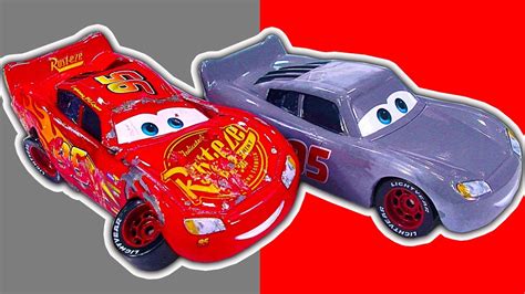 Cars 3 Diecast Toy Story Crashed Lightning McQueen Cruz Ramirez Sticker Book Spoilers - YouTube