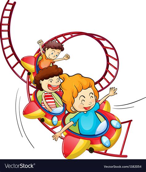 Cartoon roller coaster Royalty Free Vector Image