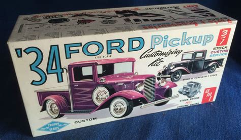 Vintage AMT 1934 Ford Pickup Truck Customizing Model Kit 3 in 1 # T-134 Box 60's | Ford pickup ...