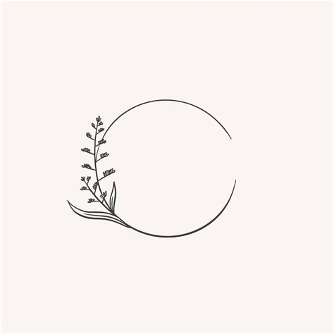 Round botanical frame element vector | premium image by rawpixel.com / Aum / busbus | Logotipo ...