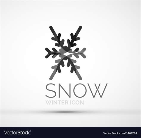 Christmas snowflake company logo design Royalty Free Vector