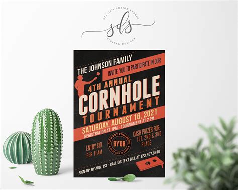 Cornhole Tournament Flyer Digital File Party Invitation | Etsy | Cornhole tournament, Cornhole ...