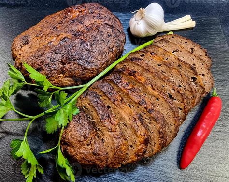 Traditional german receipt meatloaf with vegetables 6403599 Stock Photo at Vecteezy