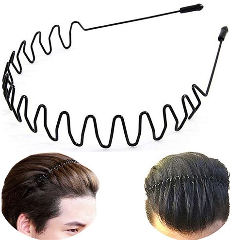 bodbop XINGZHE Metal Headbands For Men Women Hair Bands-Black Fashion ...