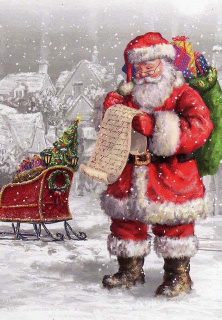 Antique Christmas Santa Postcards and Vintage Illustrations