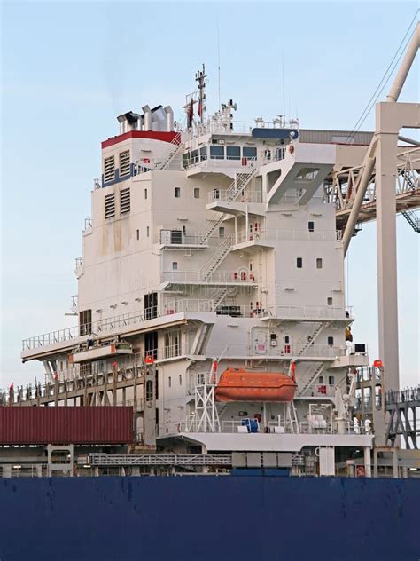 Container Ship Bridge stock photo. Image of global, export - 152299362