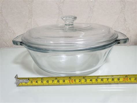 Microwave Oven Safe Clear Glass Cooking Pot with Lid, Furniture & Home Living, Kitchenware ...