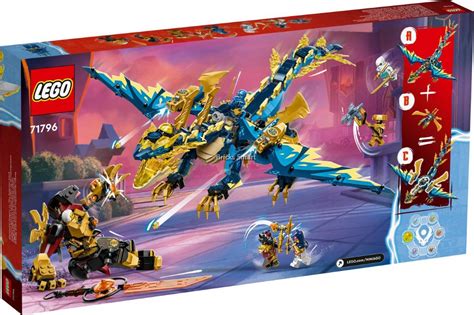 LEGO 71796 NINJAGO Elemental Dragon vs. The Empress Mech Building Toy Set