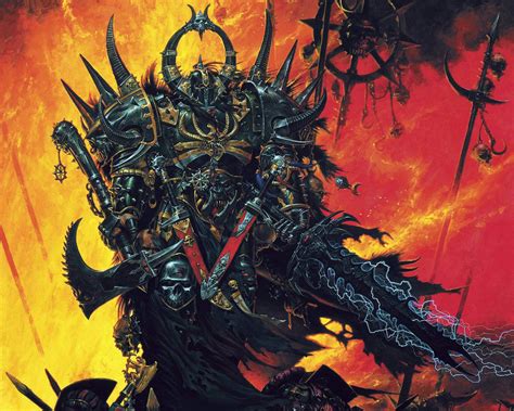 HD wallpaper warhammer fantasy battles champion khorne warrior chaos armour sword axe corpses