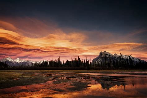 Sunset over Vermilion Lakes, Banff by Ten Million Images - Photo ...