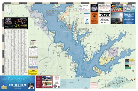 Cedar Creek Lake Depth Map