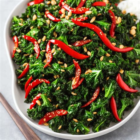 Stir-fried Curly Kale with Chilli & Garlic Recipe | Recipes.net