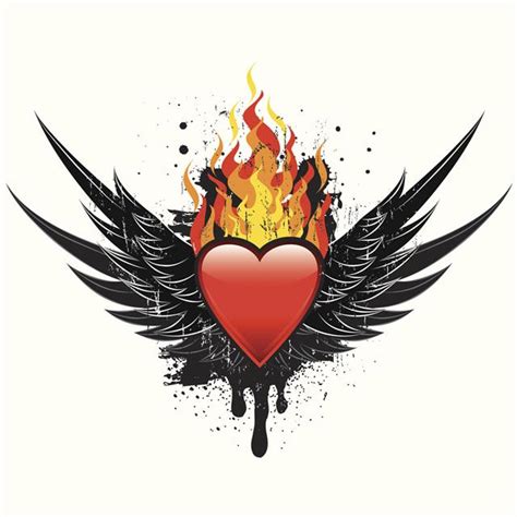 Flaming Heart Tattoo