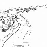 Winding Road Coloring Page sketch template