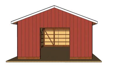 20×30 pole barn plans – front view | MyOutdoorPlans