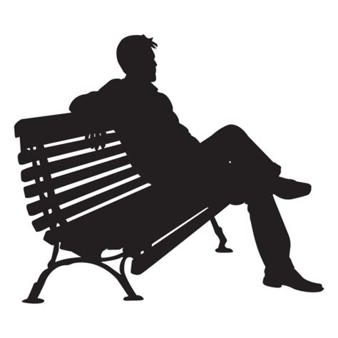 Man Sitting On Bench Silhouette PNG & SVG Design For T-Shirts