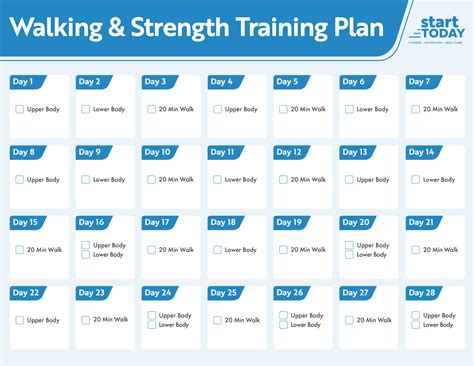 Strength Training Workout Calendar - Willa Julianne