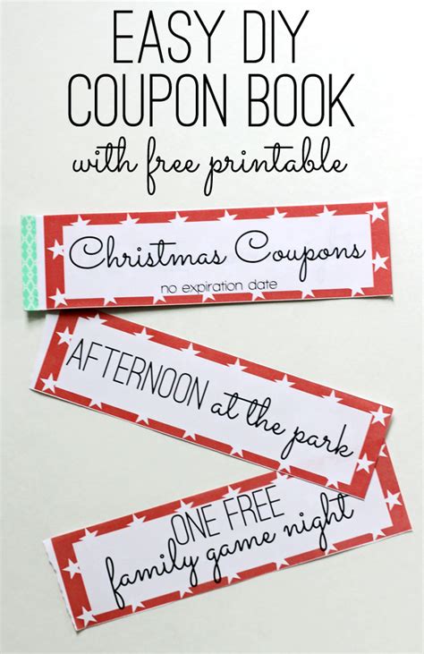 Free Printable: Kids Christmas Coupon Books