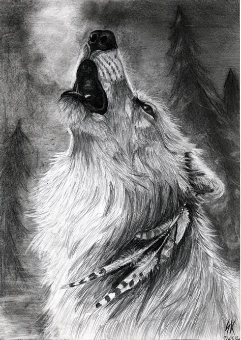 Wolf Howling Sketch at PaintingValley.com | Explore collection of Wolf Howling Sketch