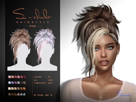 The Sims Resource - Lazy updo hairstyle(071022Sara) By S-CLUB | Sims ...