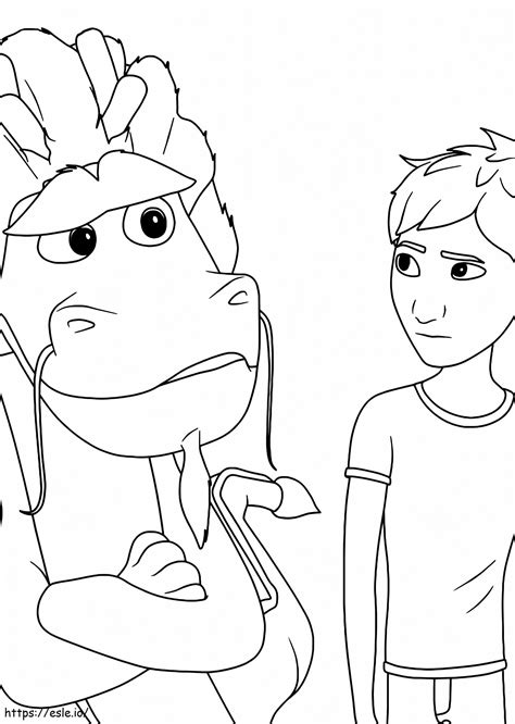 Cartoon Wish Dragon coloring page