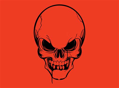 Evil Skull Vector Art & Graphics | freevector.com