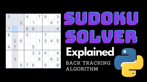 Sudoku solver (Algorithm explained w/ code) - YouTube