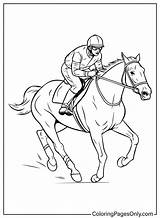 Jockey Race Horse  Free Printable Coloring Pages sketch template
