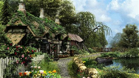 English Cottage Desktop Wallpaper