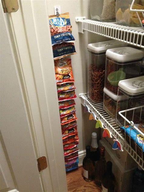 DIY $10 Pantry Chip Rack | Organization, Pantry, Food storage boxes