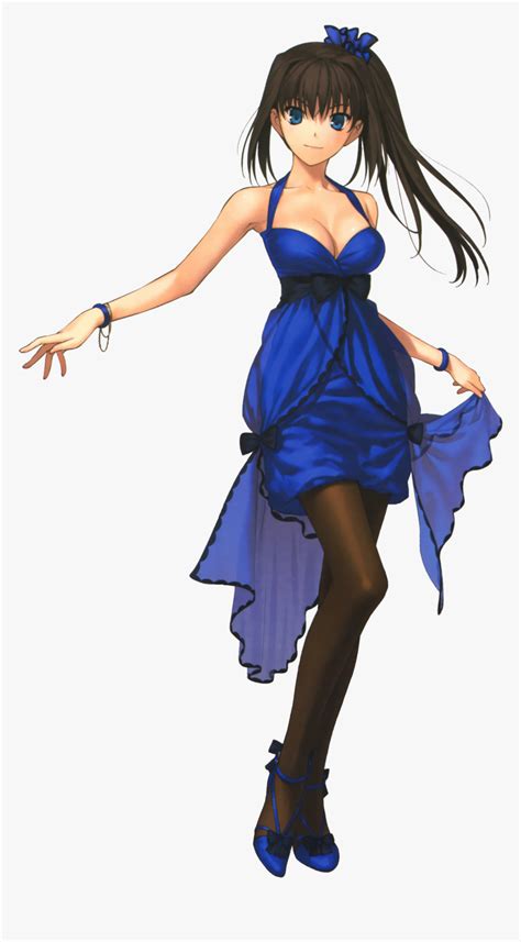 Anime Girl Black Hair Blue Eyes Dress, HD Png Download , Transparent Png Image - PNGitem