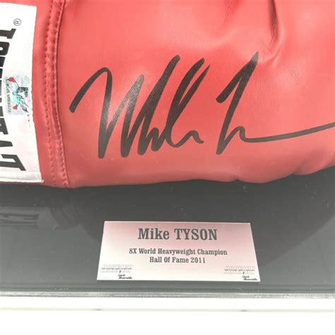 Mike Tyson Signed Boxing Glove in Display Case - CharityStars