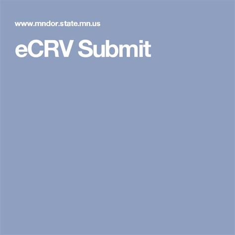 the words ecrv submitt are in white letters on a blue background