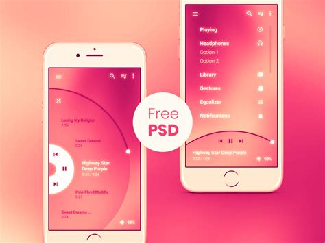 Music Player App Design | Free PSD Template | PSD Repo