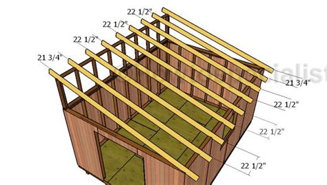 12x16 Lean to Shed Roof Plans | HowToSpecialist - How to Build, Step by Step DIY Plans | Lean to ...