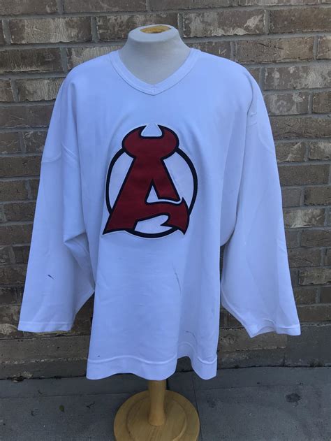 Reebok Pro Stock Albany Devils Practice Jersey Player WHITE 7376 ...