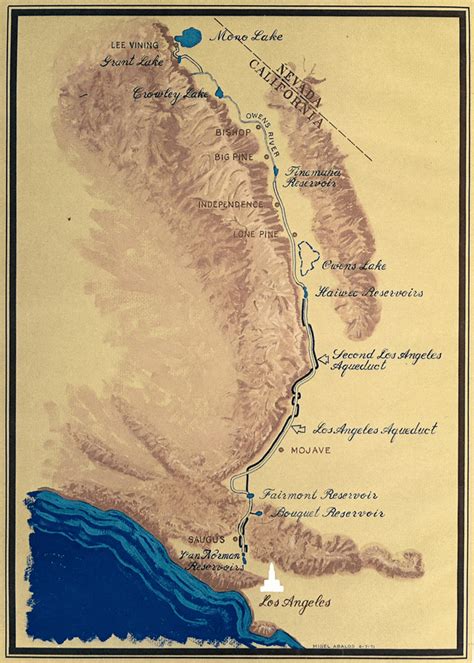 Los Angeles Aqueduct | Los angeles, California map, Los angeles history